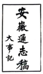 安徽通志稿（民国）