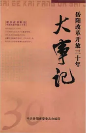 岳阳改革开放三十年大事记1978-2008