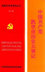 中国共产党凯里市历史大事记