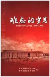 难忘的岁月 淮阴区60年大事记（1949-2009）