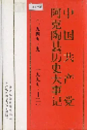 中国共产党阿克陶县历史大事记