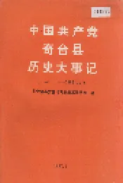 中国共产党奇台县历史大事记