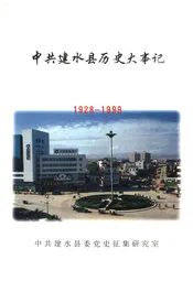 中共建水县历史大事记1928-1999