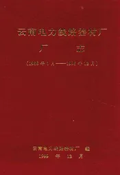 云南电力线路器材厂厂志(1988年1月-1998年12月)